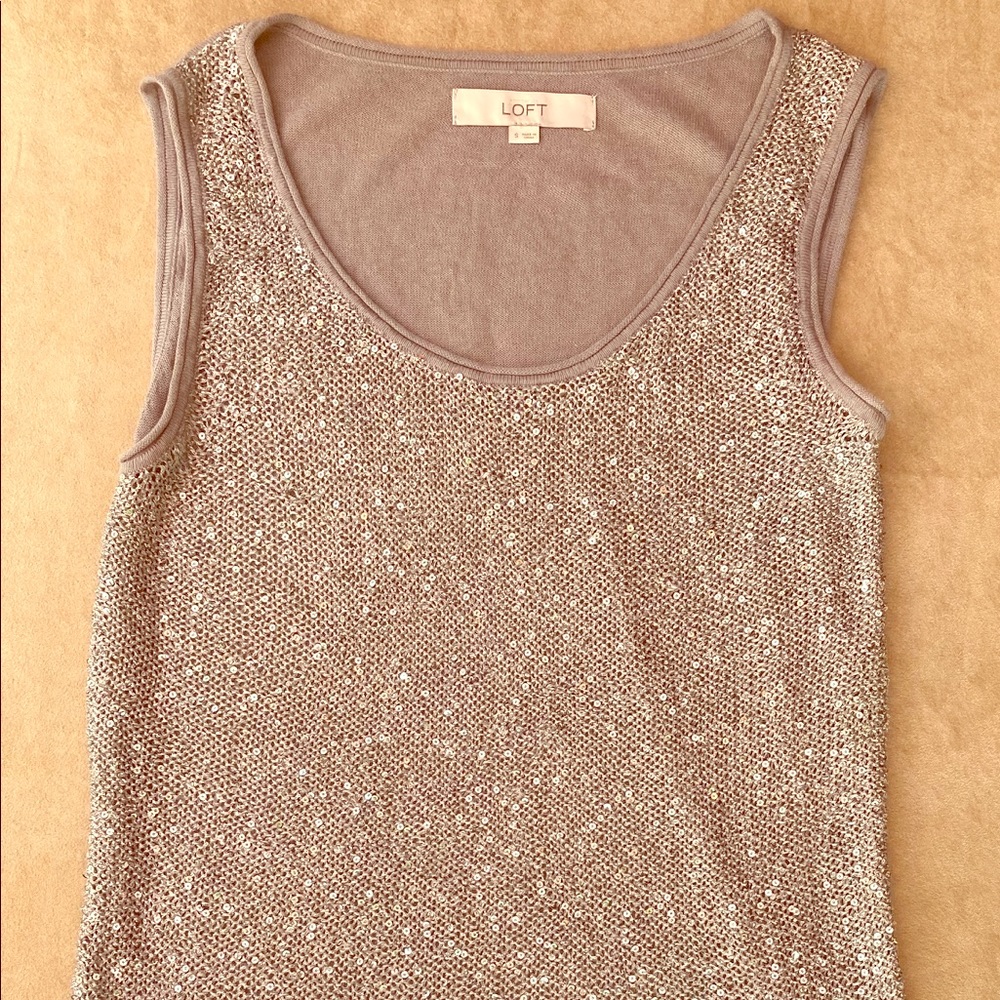 LOFT Sequin front tank